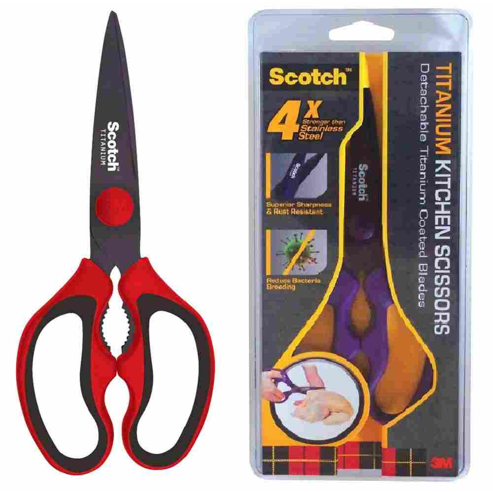 3M Scotch AntiBacterial Titanium Detachable Kitchen Scissors